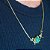 Colar de Quartzo  Verde Banhado a Ouro - Love - Imagem 1