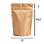 Saco Kraft Stand Up Pouch - Fecho Zip - 10 x 14.5 - Imagem 1