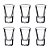 Conjunto de 6 Copos para Shot Bebidas Vidro para Festas Enfeite 45 ml (6447) - Imagem 3