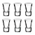 Conjunto de 6 Copos para Shot Bebidas Vidro para Festas Enfeite 45 ml (6447) - Imagem 2