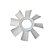 Helice Sem Visco Volvo B6R/ B7R/ B12/ B12R/ B290R 70307114  70320661 1932468 - Imagem 1