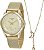Kit Relógio Feminino Casual Estrela Dourado 32461LPMKDE1K1 - Imagem 2