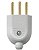 PLUGUE MODELLO (2P+T) 10A 250V~ CINZA - Imagem 1