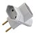 PLUGUE 2P 3 SAIDAS(T)10A 250V~CINZA POTE GRANDE - Imagem 1