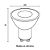 LÂMPADA LED MR16 GU10 - 7W 460LM 127V/220V 3.000K LUZ AMARELA - Imagem 2
