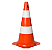 CONE SINAL PEQUENO 50CM LARANJA BRANCO - Imagem 1