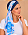 Turbante Aatma Azul UV 50+ com Lenço Twilly Pétala Azul - Imagem 1