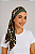 Turbante Aatma Verde UV 50+ com Lenço Marrom Floral - Imagem 1