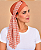 Turbante Aatma Laranja com Pied de Poule - Imagem 1