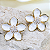 BRINCO FLOR ESMALTADA COM ZIRCÔNIA - Imagem 1