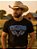 Camiseta Country Preta Texanos Cowboy Manga Curta Algodao - Imagem 3
