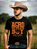Camiseta Country Preta Texanos Cowboy Manga Curta Comitiva - Imagem 2