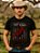 Camiseta Country Preta Texanos Cowboy Manga Curta Tx - Imagem 1