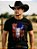 Camiseta Country Masculina Preta Texanos Cowboy Manga Curta Vaquejada - Imagem 4