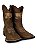 Bota Botina Texana Masculina Bico Quadrado Couro Texas Star - Imagem 3
