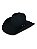 Chapéu Country Preto Aba 10 Lã Feltro Rodeio Cowboy Eldorado - Imagem 1