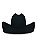 Chapéu Country Preto Aba 10 Lã Feltro Rodeio Cowboy Eldorado - Imagem 2