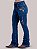 Calça Jeans Feminina Country Bordada Pena Flare Texas Farm - Imagem 4