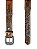 Cinto Country Texano Cowboy Preto Marrom Couro De Avestruz - Imagem 4