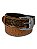 Cinto Country Rodeio Cowboy Texano Marrom Couro De Avestruz - Imagem 1
