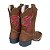 Bota Feminina Texana Bico Quadrado Solado Borracha Rodeio - Imagem 5