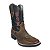 Bota Texana Masculina Cano Alto Couro Preta EUA Marrom Bege - Imagem 1