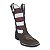 Bota Texana Masculina Cano Alto Couro Preta EUA Marrom Bege - Imagem 12