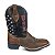 Bota Masculina Texana Couro Legítimo Country Bico Quadrado - Imagem 16