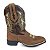 Bota Masculina Texana Couro Legítimo Country Bico Quadrado - Imagem 11