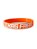 Pulseira Country Texas Farm Silicone Original Laranja Branco - Imagem 1