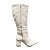Bota Feminina Cano Longo Branca Montaria Country Bico Fino - Imagem 1