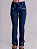 Calça Jeans Flare Feminina Country Bordada Rodeio Cós Alto - Imagem 7