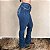 Calça Jeans Country Feminina Bordada Flare Barra Larga Agro - Imagem 3