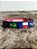 Pulseira Country Texas Farm Silicone Bandeira Azul Vermelha - Imagem 2