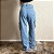 Calça Jeans Feminina Wide Leg Bolsos Laterais Bolt Cargo - Imagem 4