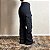 Calça Jeans Feminina Preta Cargo Eclipse Bolsos Laterais - Imagem 2