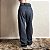 Calça Jeans Feminina Escura Cargo Moon Cintura Alta Larga - Imagem 4