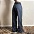 Calça Jeans Feminina Escura Cargo Moon Cintura Alta Larga - Imagem 2