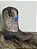 Bota Texana Masculina Texas Rodeo Couro Legítimo Marrom EUA - Imagem 4