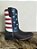 Bota Texana Masculina Texas Rodeo Couro Legítimo Bandeira - Imagem 4