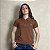Camiseta Texas Farm Polo Feminina Original Algodão Marrom - Imagem 1