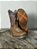 Bota Texana Masculina Couro Cowboy Solado Jump Original Bege - Imagem 1