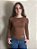 Camisa Country Proteção UV Feminina Texanos Boiadeira Marrom - Imagem 1