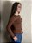 Camisa Country Proteção UV Feminina Texanos Boiadeira Marrom - Imagem 2