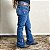 Calça Jeans Menina Infantil Bordada Flare Rodeio Texas Farm - Imagem 3