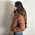Jaqueta Feminina Puffer Estilosa Manga Removível Top Marrom - Imagem 6