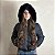 Jaqueta Feminina Puffer Nylon Manga Removível Bomber Preto - Imagem 5