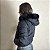 Jaqueta Feminina Puffer Nylon Manga Removível Bomber Preto - Imagem 6