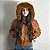Jaqueta Feminina Cropped Curta Puffer Bobojaco Frio Marrom - Imagem 4