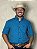Camisa Country Xadrez Manga Curta Masculina Western Texas - Imagem 5